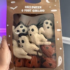 6 foot Halloween garland with ghosts & Jack-o-lanterns